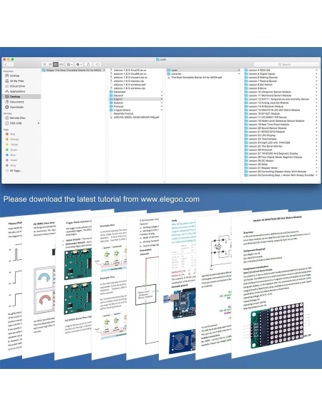 AO-MEGA-R3-2560 ELEGOO Conjunto Avanzado de Iniciación Compatible Arduino IDE MEGA