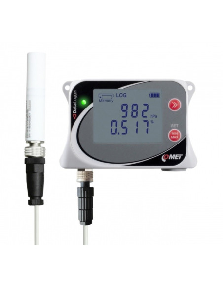 U2422 Datalogger for external CO2 probe up to 10.000 ppm, with built-in atmospheric pressure sensor