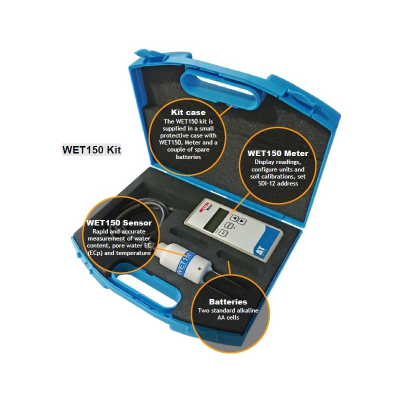 Kit WET150 Sensor para Humedad y Salinidad en suelos y sustratos