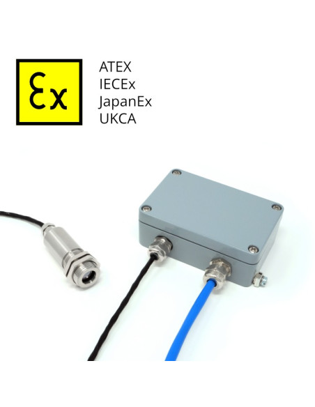 ExTempMini, Sensor de Temperatura Infrarrojo intrínsecamente seguro para Temperaturas Ambiente Altas