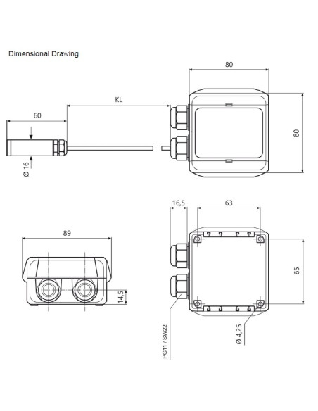 Buy Temperature &Humidity Transducer with External Probe AO-RRFT
