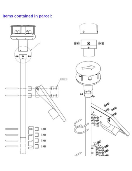 Anemómetro ultrasónico AO-WDS2DVSE compatible con Davis VP2