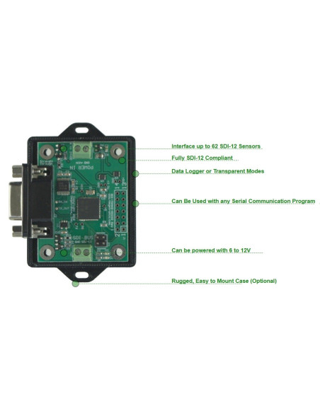 SDI-12-TRANS-RS232 Conversor de sensores para barramento SDI-12