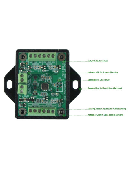 SDI-TRANS-SENSOR24, Tradutor de sensor SDI-12 (24 bits, 4 canais)