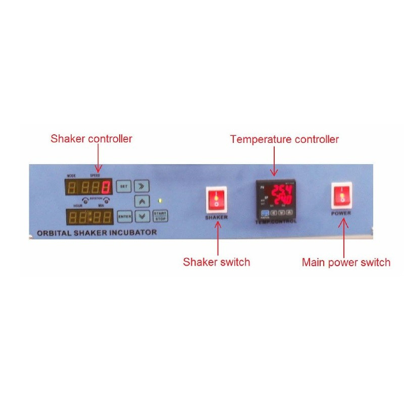 LOM-65 Shaker Incubator for laboratory, 300 x 400mm, 250 rpm, 70ºC, with front door