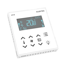 L-STAT Room operator panel, 8 buttons, Temp. up/down, Fan up/down, Shutters up/down, Light and menu 2
