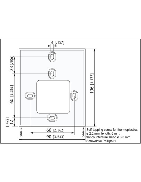 L-STAT Panel de operador de sala, 8 botones, Temp. up/down, Ventilador up/down, Persianas up/down, Luz y menú