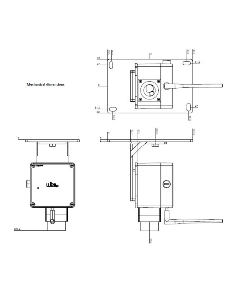 Capetti WSD15IIDIST Data Logger inteligente sem fio de 4 canais - clinômetro biaxial MEMS (1°-15°)