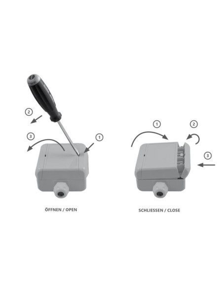 FS3160 Transductor de Humedad/Temperatura con bloque de contactos, salida activa 0-10V o 4-20mA