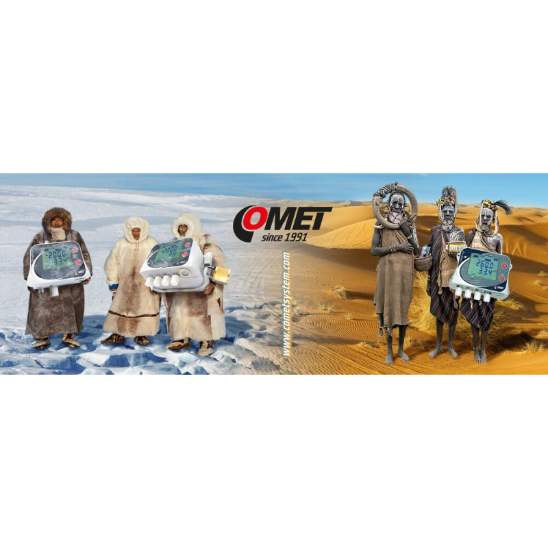 Comet System T6641 WebSensor con PoE para Temperatura remota, Humedad, CO2 (Ethernet)