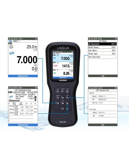 LAQUA WQ-330-K Medidores portátiles de Calidad del Agua