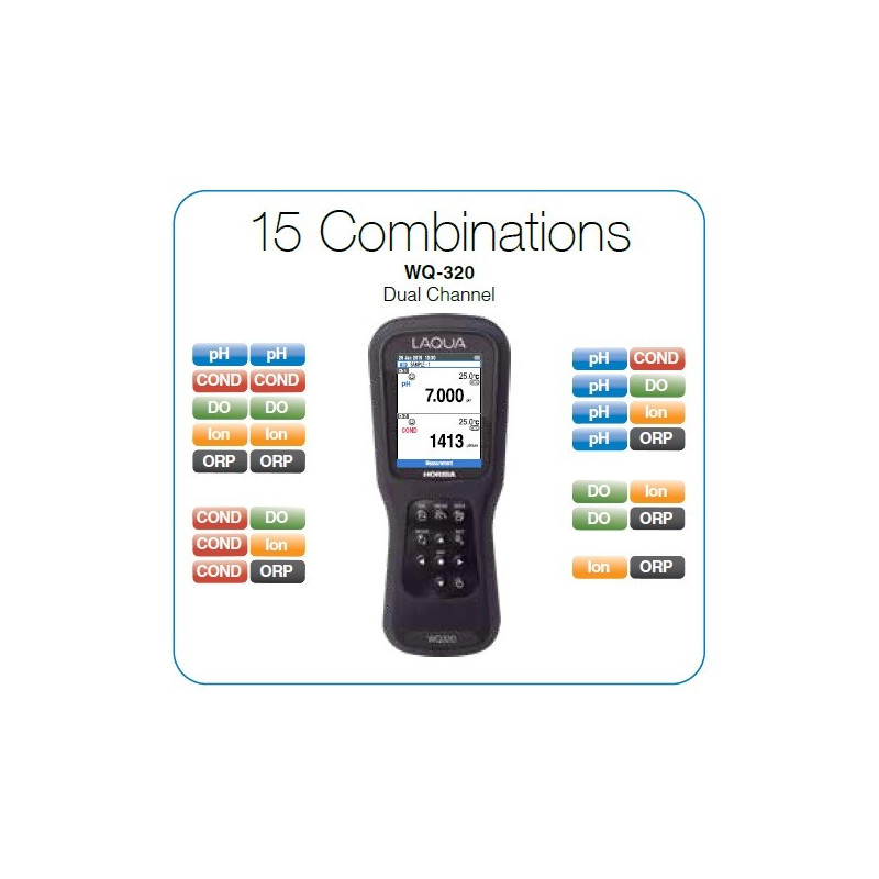 LAQUA WQ330-K Portable Water Quality Meter 2 Channels