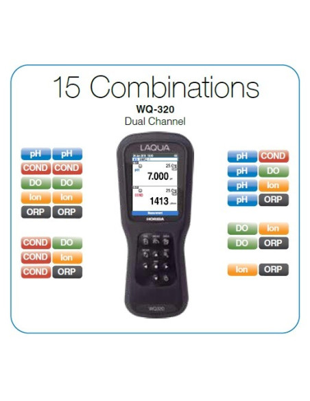LAQUA WQ330-K Portable Water Quality Meter 2 Channels