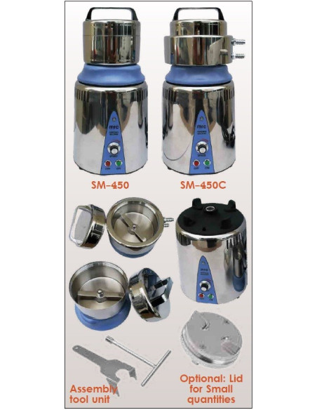 MRC Lab SM-450L Moinho de Amostras de Laboratório com Copo Separado - 400cc