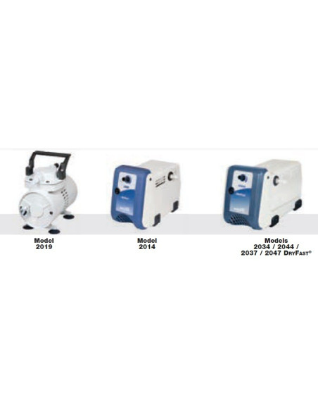 PTFE Dry Pump, 12 mbar, 29L/min with CE mark, 230V