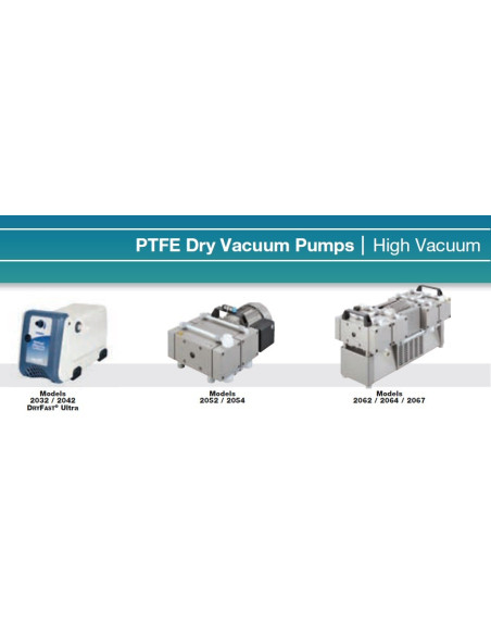 Bomba seca de PTFE, 12 mbar, 29L / min con marca CE, 230V