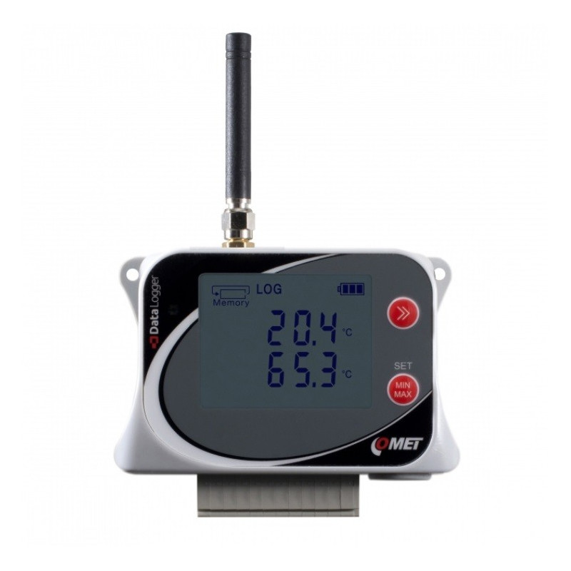 Comet System U0141TM IoT Datalogger inalámbrico de temperatura para 4 sondas externas, con módem GSM incorporado