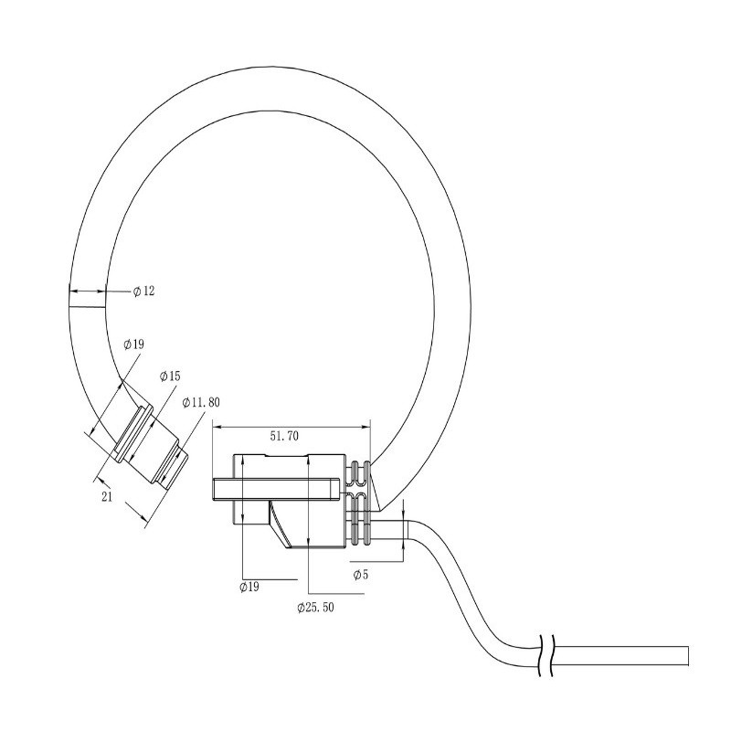 Meatrol AO-SRC-100 333mV high Sensitivity Thick Rogowski coil