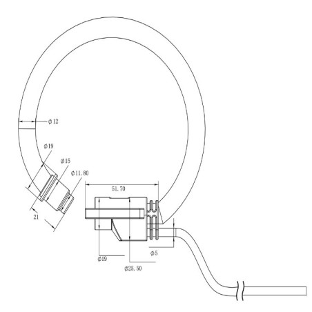 Meatrol AO-SRC-100 333mV high Sensitivity Thick Rogowski coil