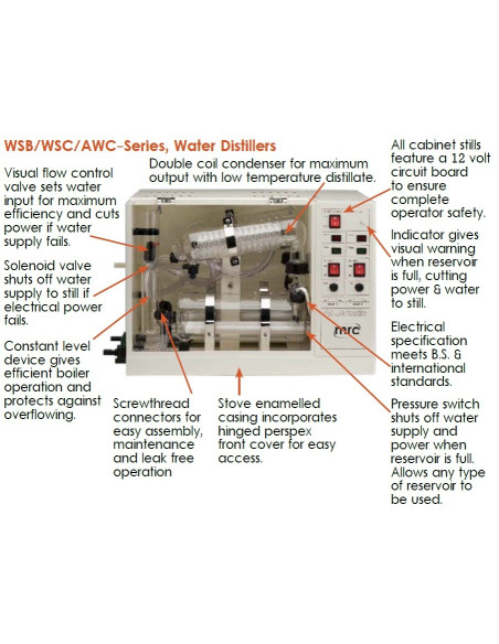 MRC AWC-4 Water Distilator 4 liter/hour