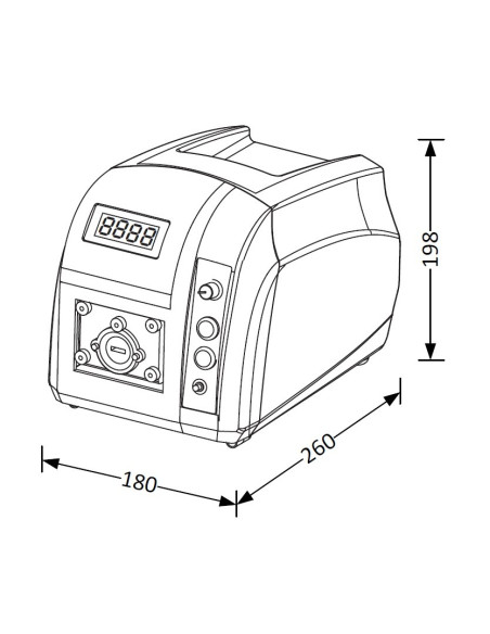 MRC Lab PP-X-575, Bomba Peristáltica - dimensiones