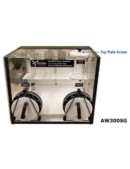 Munro AW300SG Estação de trabalho anaeróbica - 2 luvas, 300 placas de Petri