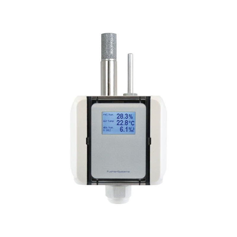 Fuehler FS3110 Humidity transmitter on-wall, continuous heated sensor, active output (0-10 V or 4-20 mA)
