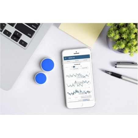 Tempo Disc Maxi™, Baliza y registrador de datos con sensor inalámbrico de Temp., Humedad y Punto de Rocío