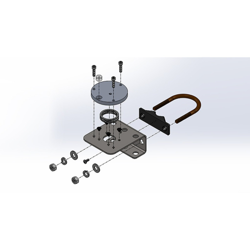 AL-120 Soporte de montaje solar con placa niveladora