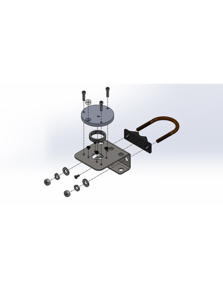 AL-120 Soporte de montaje solar con placa niveladora