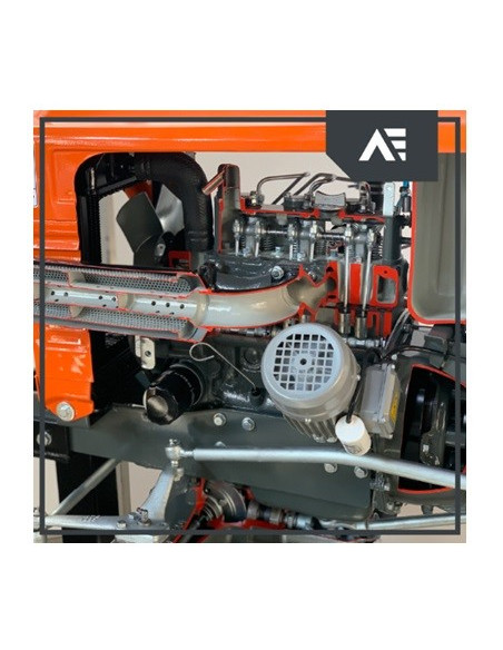 AutoEDU AE38000E 4 wheel drive farm tractor “KUBOTA” CUTAWAY Educational Trainer