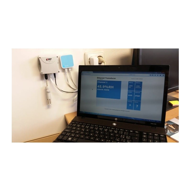 Comet P8653 Web Sensor com PoE - dois canais com detector de inundação e entradas binárias