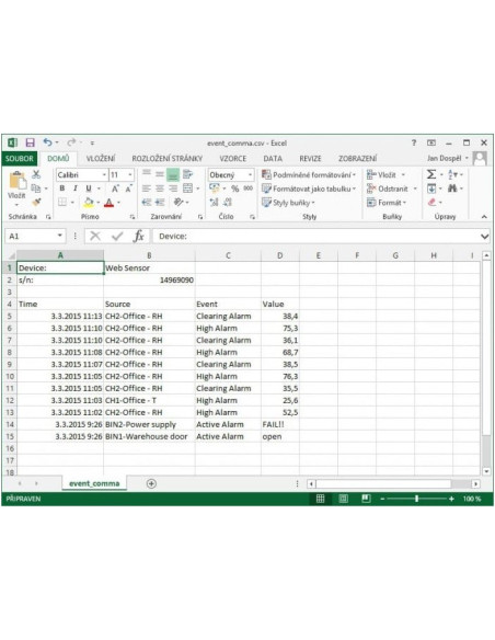 Comet P8653 Web Sensor with PoE - two channels with flood detector and binary inputs