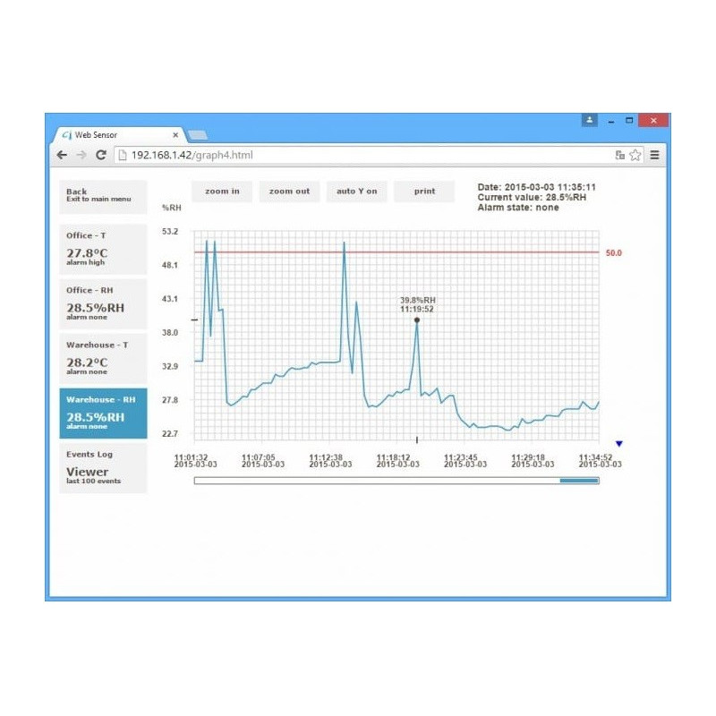 Comet P8653 Web Sensor com PoE - dois canais com detector de inundação e entradas binárias