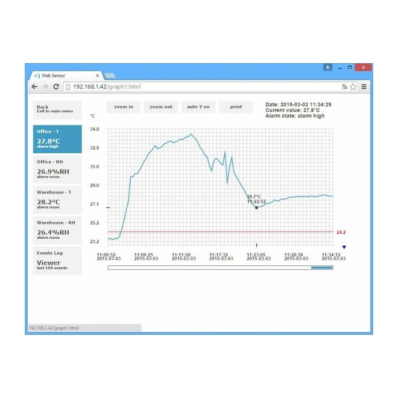 Comet P8653 Web Sensor with PoE - two channels with flood detector and binary inputs