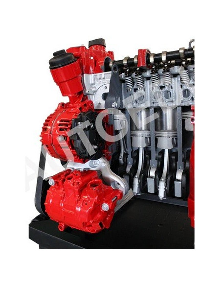 toEAutoEDU IVDB03 DOHC ½ corte instrutor educacional de motor a gasolina