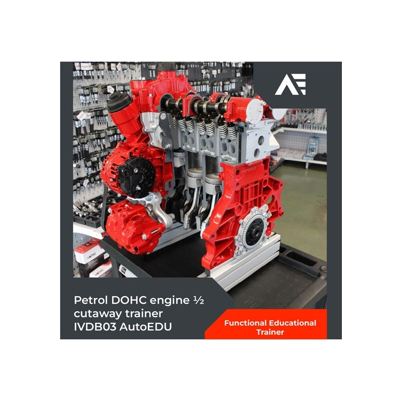 toEAutoEDU IVDB03 DOHC ½ corte instrutor educacional de motor a gasolina