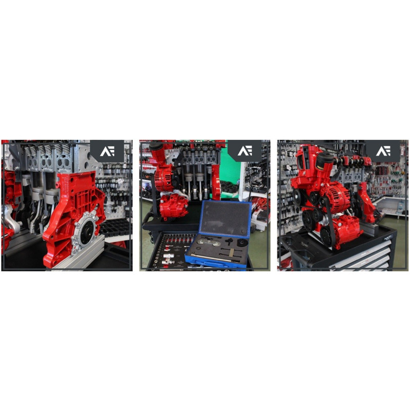 toEAutoEDU IVDB03 DOHC ½ corte instrutor educacional de motor a gasolina