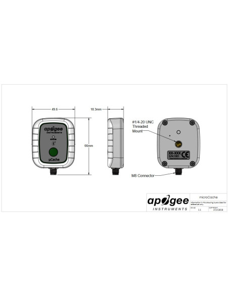 Apogee AT-100 microCache Bluetooth Micro registrador