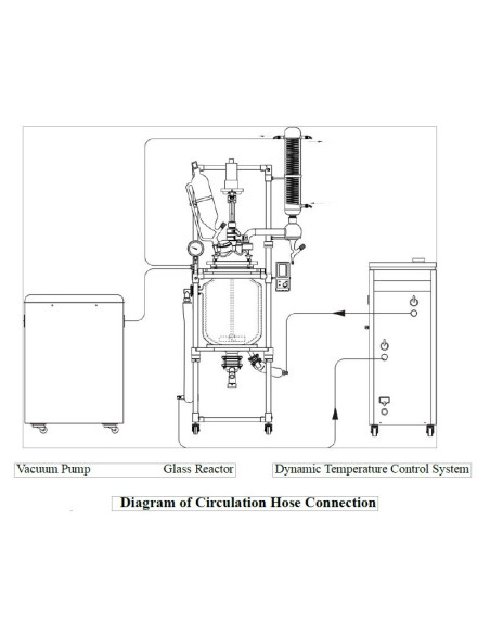 MRC Lab Reac-N10LE-V2 Double-wall Lifting Glass Reactor - 10 liter