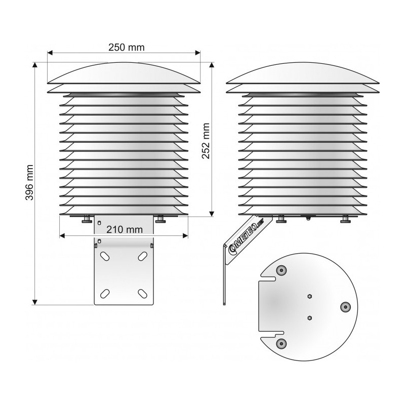 COMETEO Multi-Plate Professional Radiation Shield for Meteorological Sensors