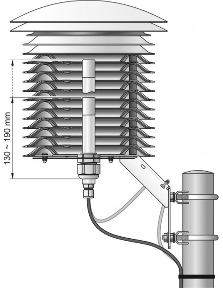 COMETEO Escudo de Radiación Profesional Multiplaca para Sensores Meteorológicos