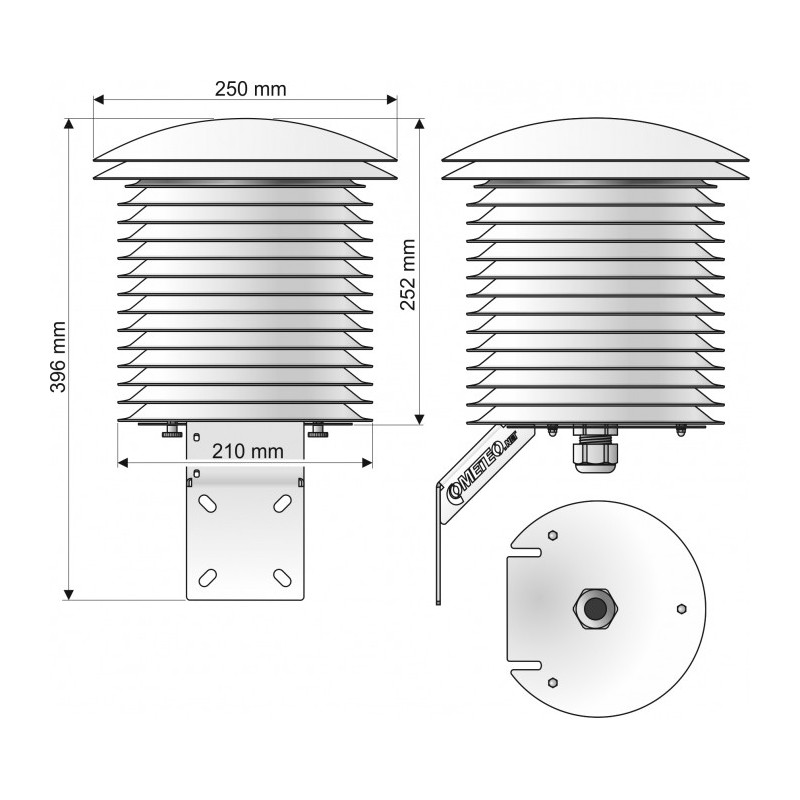 COMETEO Multi-Plate Professional Radiation Shield for Meteorological Sensors