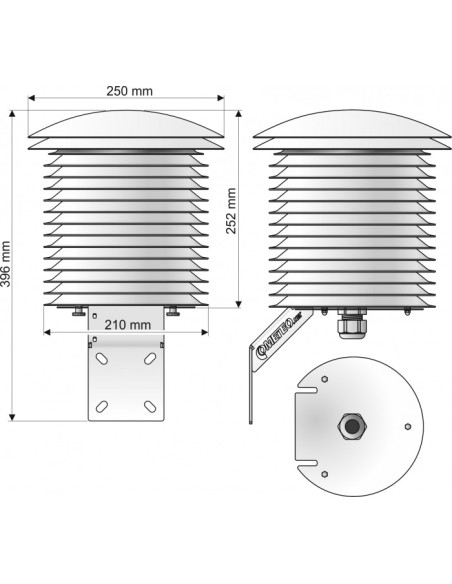 COMETEO Multi-Plate Professional Radiation Shield for Meteorological Sensors