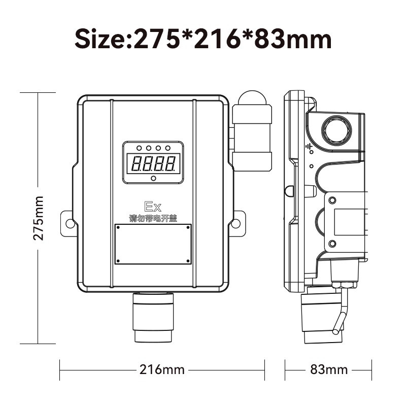 Detector de Gás Sem Fio GT-S60D IP66