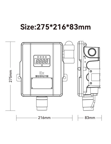 Detector de Gás Sem Fio GT-S60D IP66