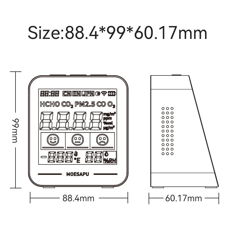 Detector de Qualidade do Ar T-Y02
