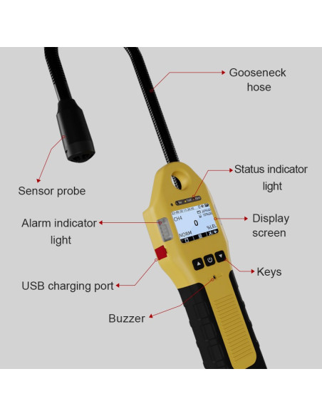 Detector de Fugas de Gas BTY-S100