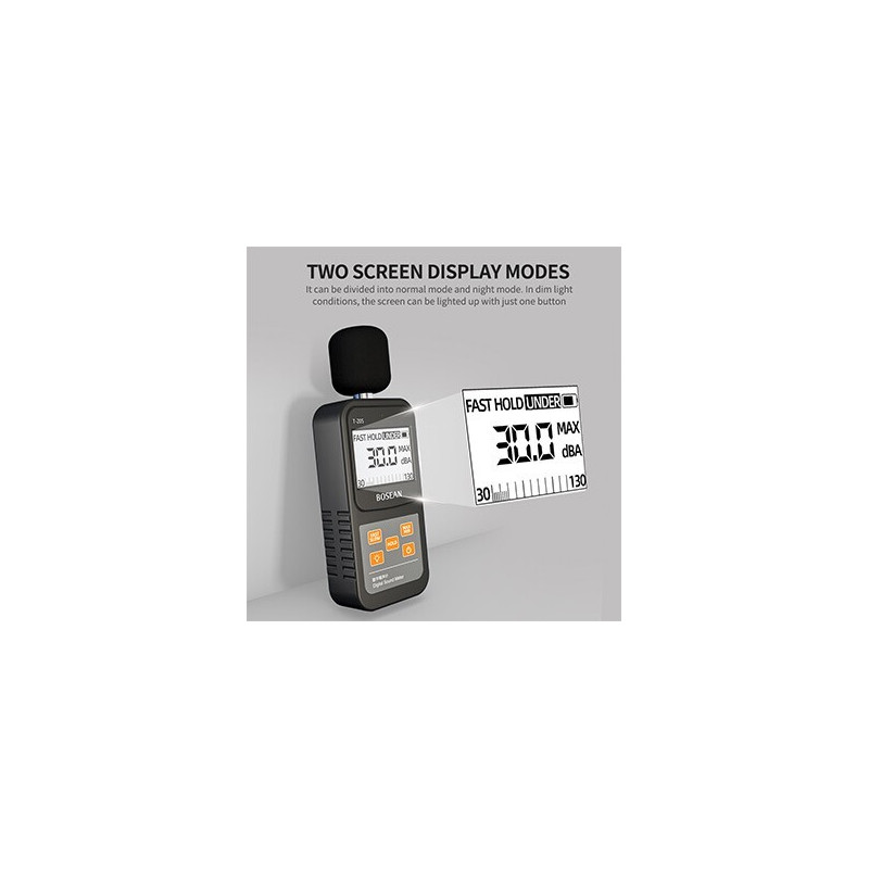 Sonómetro AO-T-Z05 - Medidor de Nivel Sonoro Profesional