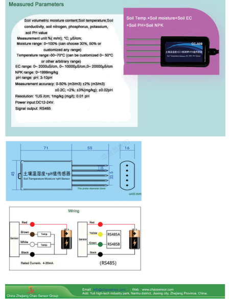 Sensor de Temperatura e Umidade do Solo